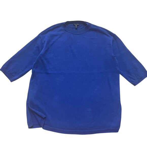 Eileen Fisher L/XL Blue Sweater | Organic Cotton, Classic Fit, Crewneck Pullover - Picture 1 of 6